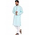 Designer kurta with Mandarin collar- Sky Blue Designer kurta with Mandarin collar- Sky Blue